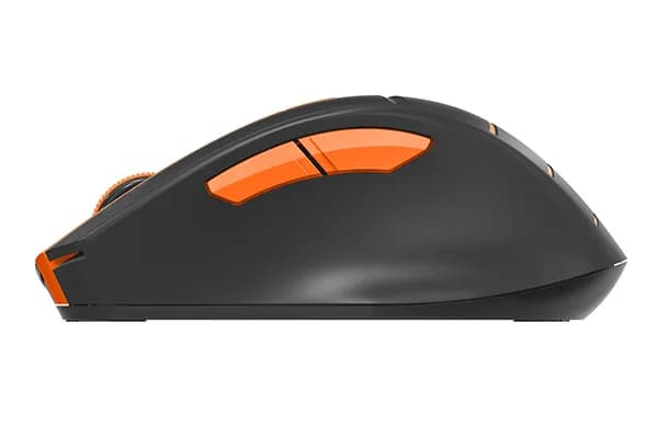 MOUSE A4tech, "FG30", gaming, wireless, 2.4GHz, optic, 2000 dpi, butoane/scroll 6/1, negru / portocaliu, 45507106 "FG30 Orange" — miniatură