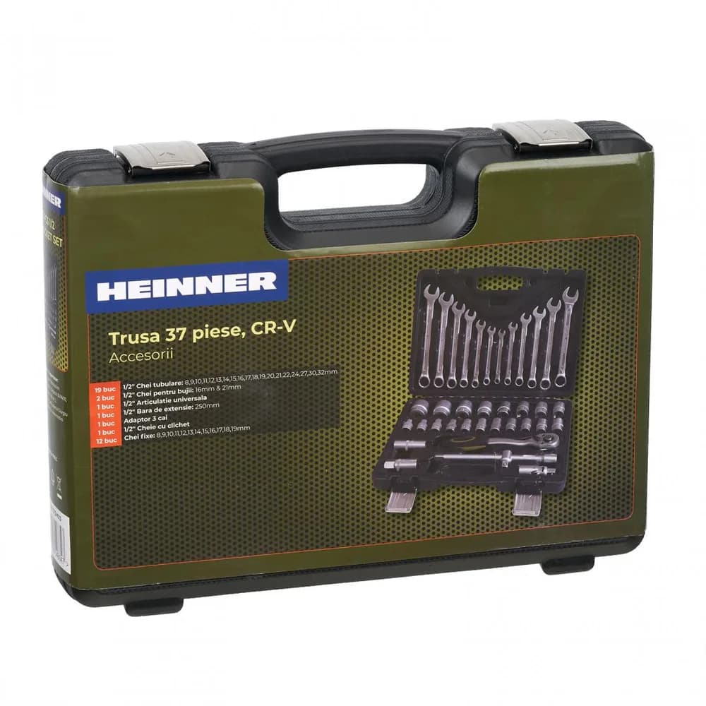 HEINNER TRUSA 37 PIESE 1/2" CR-V — miniatură