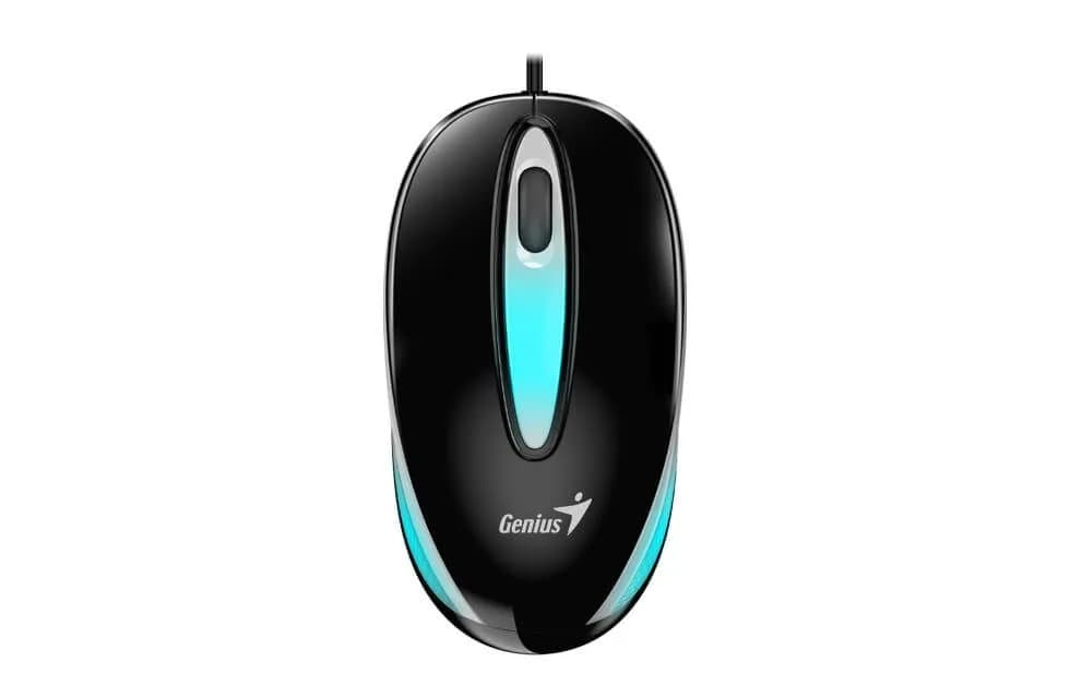 MOUSE Genius, "DX-Mini", PC sau NB, cu fir, USB, optic, 1000 dpi, butoane/scroll 3/1, LED, negru, "31010025404"