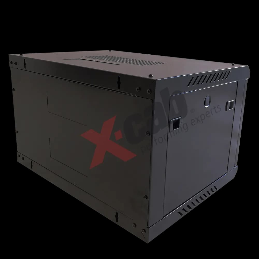 Cabinet metalic de perete 19", tip rack wallmount, 9U 600x800 mm, Xcab S Negru "Xcab-9U80S.9004" — miniatură