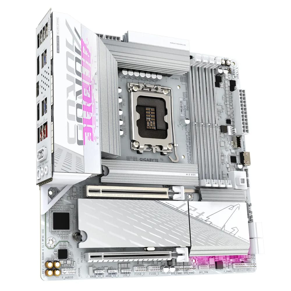 MB B860 S1851 MATX/B860M A ELT WF6E ICE GIGABYTE "B860M A ELT WF6E ICE 1.0" — miniatură