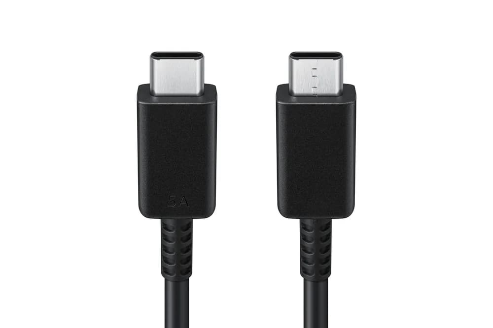 CABLU alimentare smartphone Samsung, USB Type-C (T) la USB Type-C (T), cauciuc, lungime 1 m, negru, "EP-DN975BBEGWW" — miniatură
