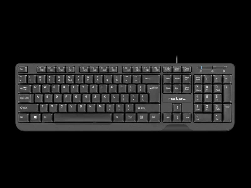 Tastatura Natec Trout Slim, USB, Negru