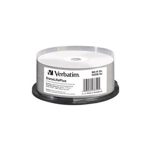 BD-R VERBATIM 50GB, VITEZA 6X, DOUBLE LAYER SURFACE HARD COAT, SPINDLE, 25 BUC, "43750"