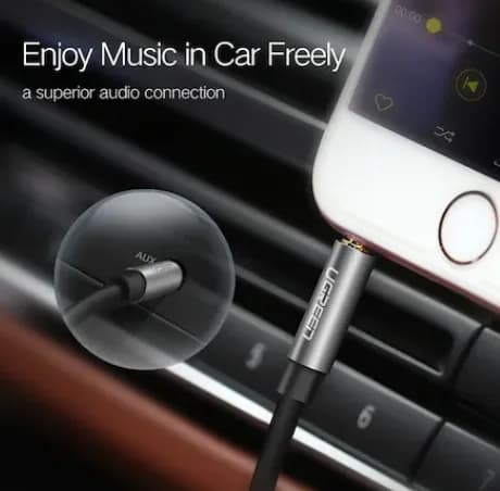 CABLU audio Ugreen, "AV119" stereo (3.5 mm jack T/T), conectori auriti, 3m, negru "10736" - 6957303817368 — miniatură