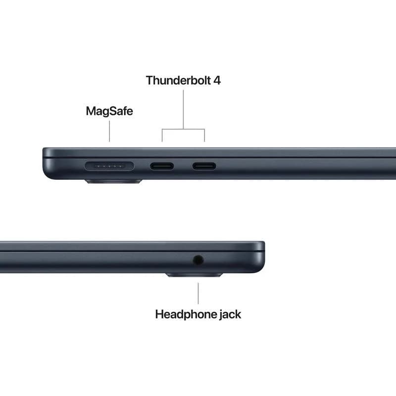 MacBook Air 13.6" Retina/Apple M5 (CPU 10-core, GPU 10-core, NeuralEngine16-core)/24GB/512GB - Midnight - INT KB (No Adapter) - 2026 (CTO from MDHE4RO/A) — miniatură