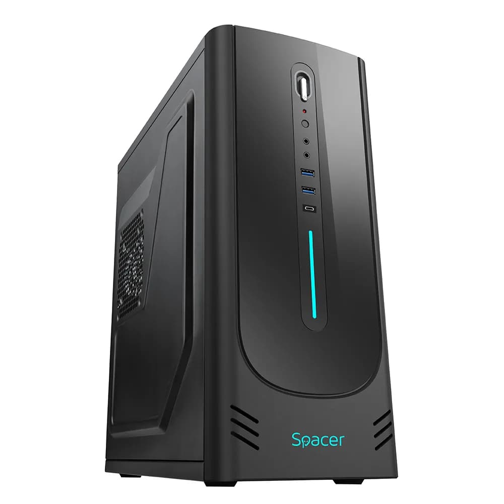 Sistem Desktop PC Office Spacer DeskPro R3, AMD Ryzen 3 3200, 8 GB DDR4, 240 GB SSD, No Os, negru,"SPACER-DeskPro-R3.3200-8D4S240" — miniatură