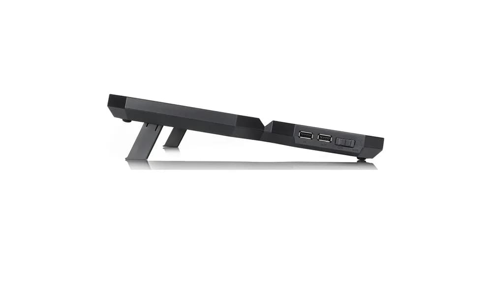 STAND DEEPCOOL notebook 15.6" MULTI CORE X6, sita metal, 4 x fan 10cm, 2 x port USB, control fan cu 4 setari, design futurist, black, "DP-N422-MCX6" — miniatură