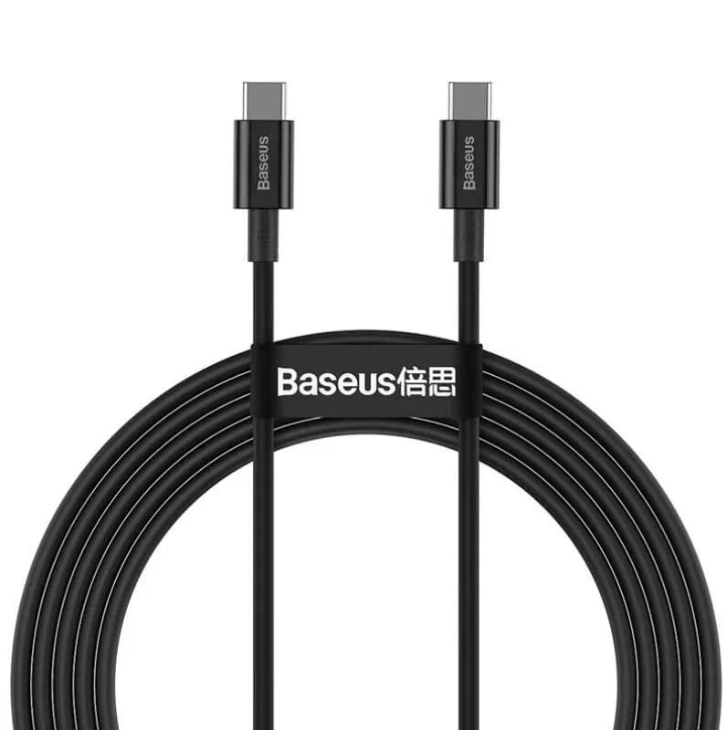 Cable Data and Charging Baseus, Superior Series CATYS-C01, USB Type-C to USB Type-C, 2m, 100W, Black