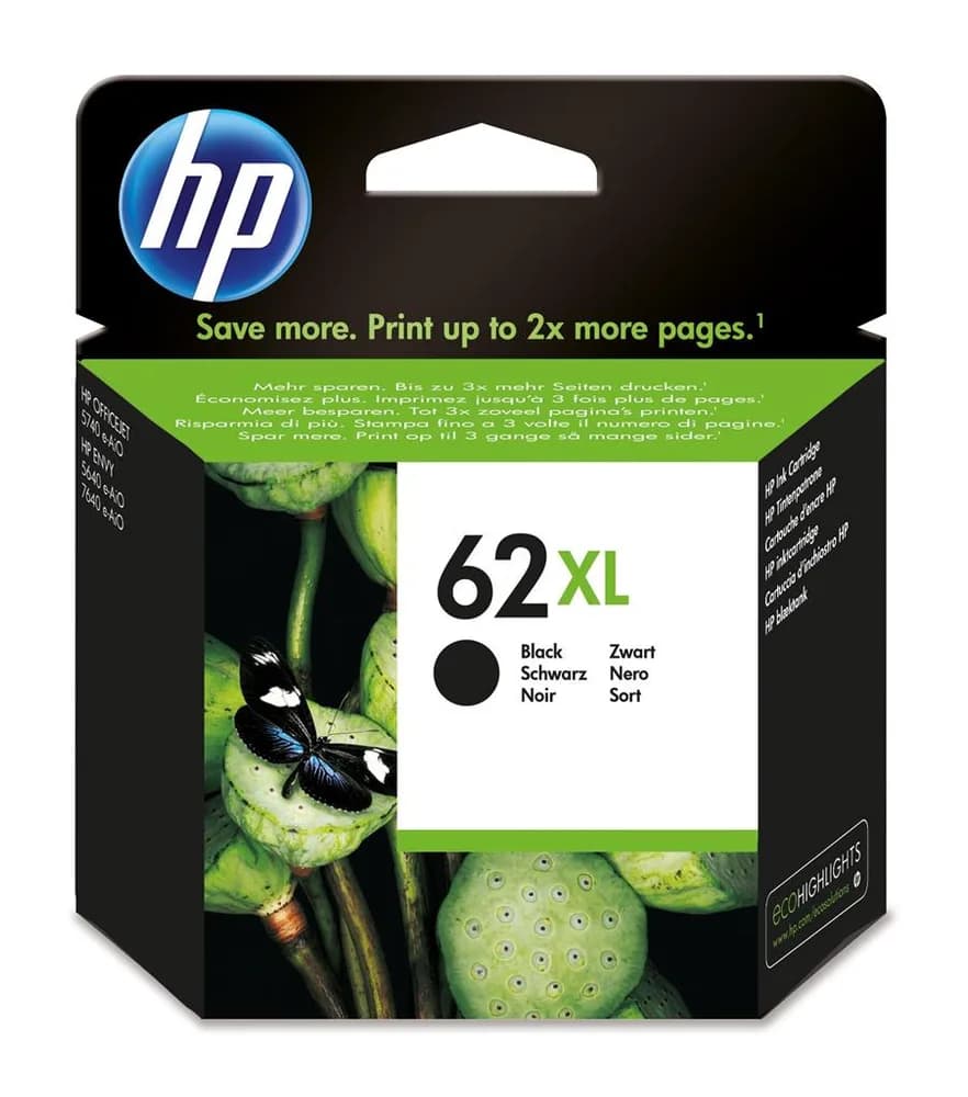Cartus Cerneala Original HP Black, nr.62XL, pentru Envy 5640 AIO| OfficeJet 200 Mobile| OfficeJet 250 Mobile AIO, 600, "C2P05AE"