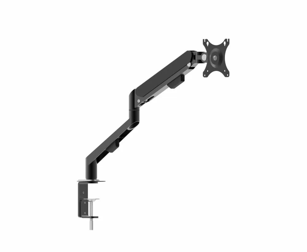 Suport monitor Serioux MM1101, tip: arc cu gaz, reglarea poziției unghiului de înclinare: -45 / + 90 °, pivotant: 180 °, rotatie pentru ambele brate: 360 °, VESA: 75x75mm & 100x100mm, greutate maxima suportata: 9 kg, compatibilitate: 10"-30" — miniatură