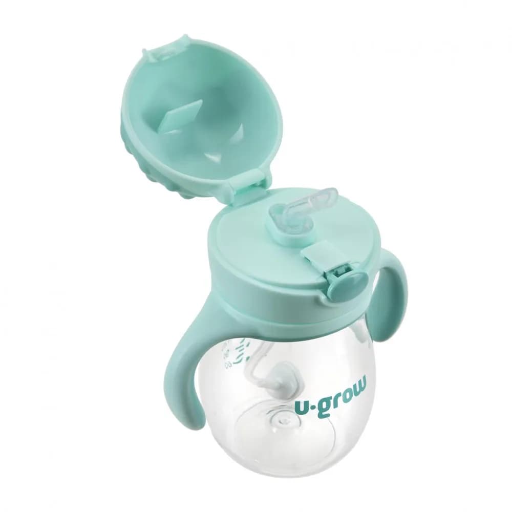Cana cu pai si manere, tritan 330 ml, U-Grow — miniatură