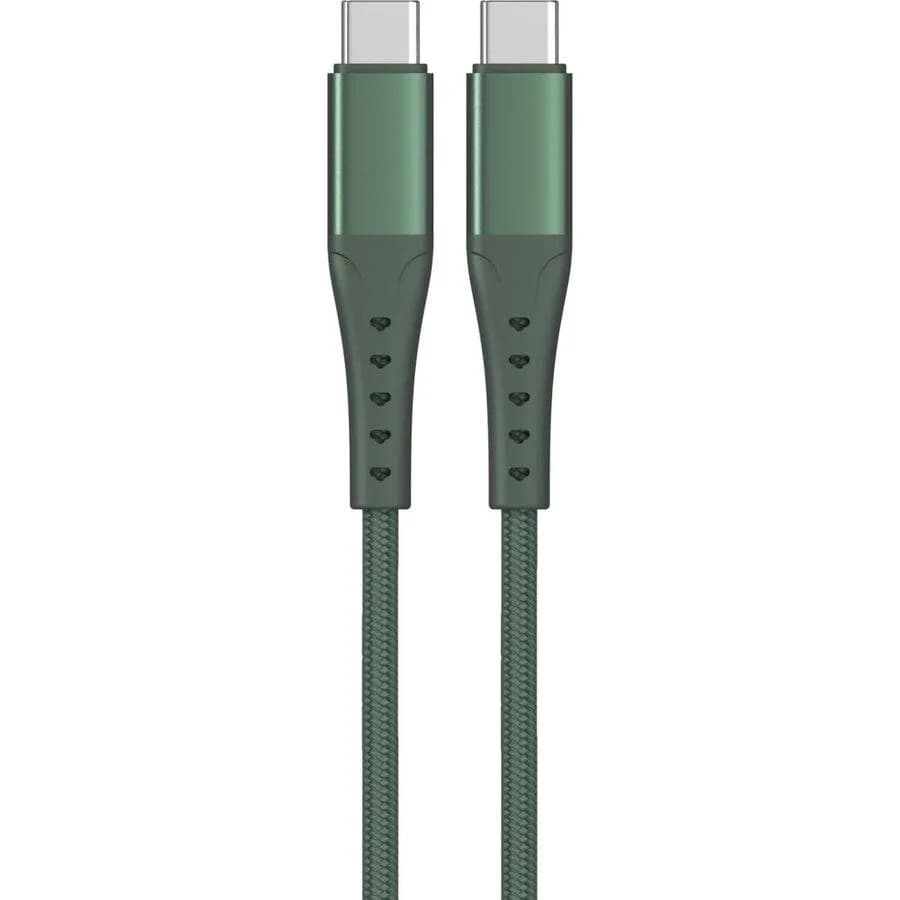Cablu Lemontti Bending Aluminum Fast Charge Type-C la Type-C, PD 65W, 1.2m, Verde