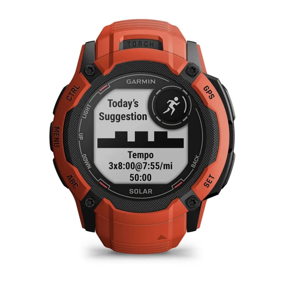 Smartwatch Instinct 2X Solar 2.79cm (1.1") MIP, 50mm, Digital, 176x176px, Touchscreen Graphite GPS (satellite), Rosu"010-02805-01" — miniatură