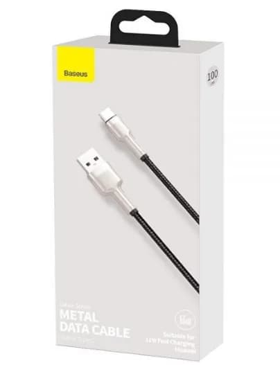 CABLU alimentare si date Baseus Cafule Series, Fast Charging Data Cable pt. smartphone, USB la USB Type-C 66W, braided, 1m, negru "CAKF000101" - 6953156209756 — miniatură