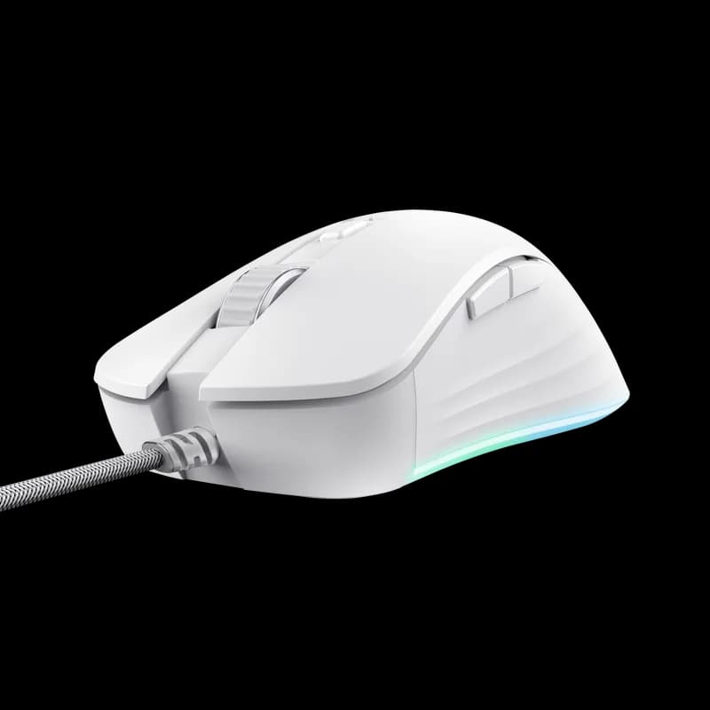 Mouse Gaming Trust GXT924W YBAR+, 25600 DPI, alb — miniatură