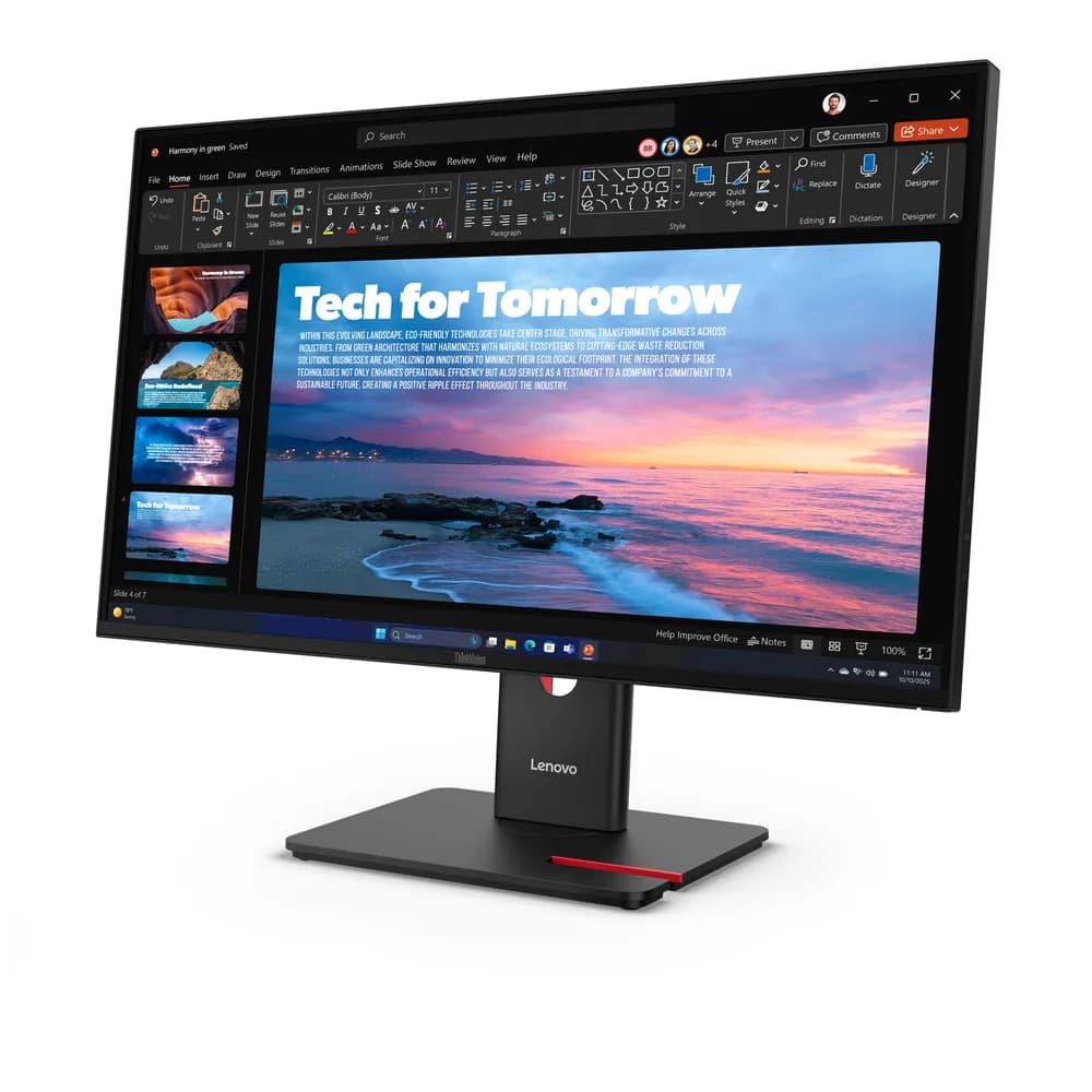 Lenovo Monitor ThinkVision T27QD-40&nbsp; 27" IPS QHD 4ms 350cd 1500:1 120Hz Dock DaisyChain HUB Tilt Swivel Lift Pivot "64AAGAT2EU" — miniatură