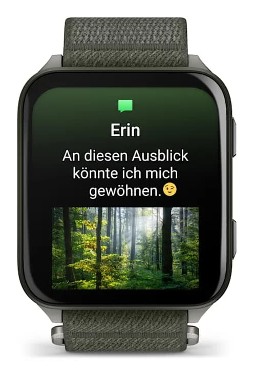 Smartwatch Venu X1 Moss with Titanium Caseback and Moss ComfortFit Nylon Band "010-02980-03" — miniatură