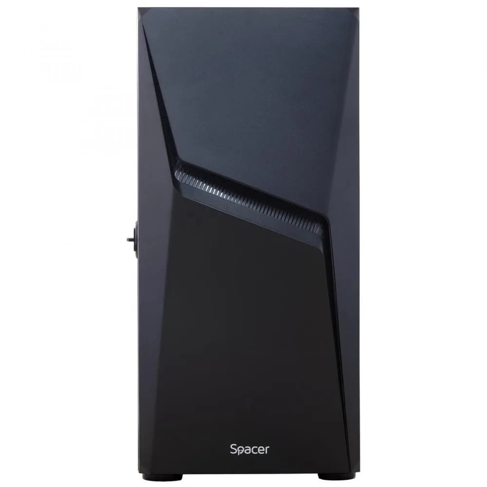 Carcasa SPACER SPGC-THUNDER, RGB, Mid Tower, Black — miniatură