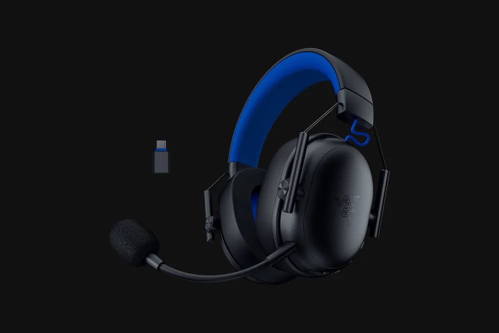 Casti wireless Razer Blackshark V3 X Hyperspeed for Playstation, microfon uni-directional, izolare fonică activă, sistem sunet 7.1, frecventa 20 - 28000, autonomie 70 ore, negru — miniatură