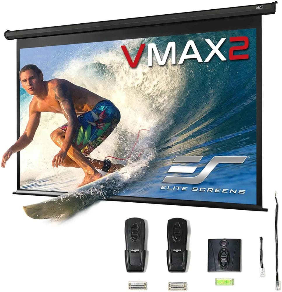 Ecran proiectie electric, perete/tavan, 299 x 168 cm, EliteScreens VMAX135UWH2, Format 16:9, Trigger 12V