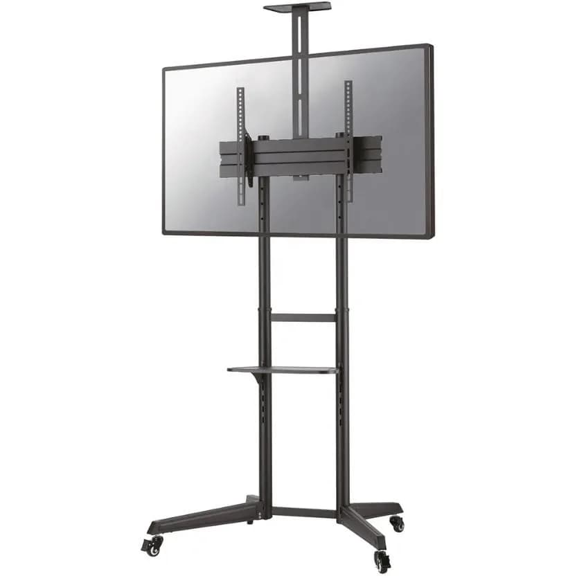 Stand podea mobil/fix Neomounts FL50-550BL1; pentru display-uri cu diagonale 37"-70", sistem de prindere VESA 100x100~600x400, greutate maxima suportata 50kg, tilt +5°/-12°, inaltime reglabila manual 1285-1450mm; management cabluri, 2 stalpi; dimensiuni 871x678x1966; culoare negru.