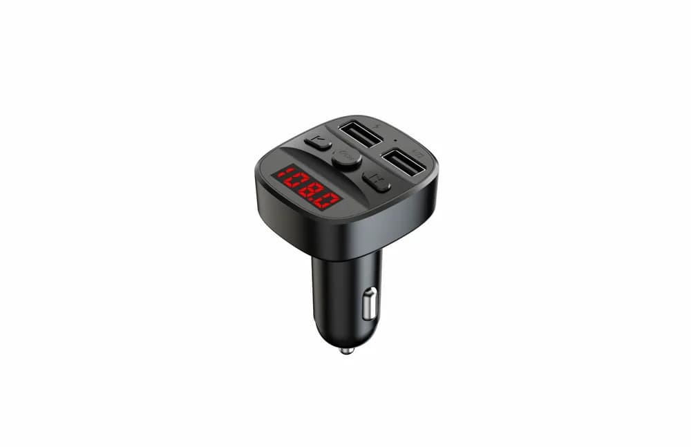 Modulator FM Serioux ABFM60, Bluetooth 5.0, raza actiune de până la 5 m, voltaj intrare: 1x DC 12V/24V,2 porturi USB: 1x USB DC5V 2.4A Max 1 x USB audio (pana la 32 GB), slot MicroSD (pana la 32 GB), format muzica: MP3/WMA/WAV, frecvența FM: 87.5MHz - 108.0MHZ, microfon incorporat, functii — miniatură
