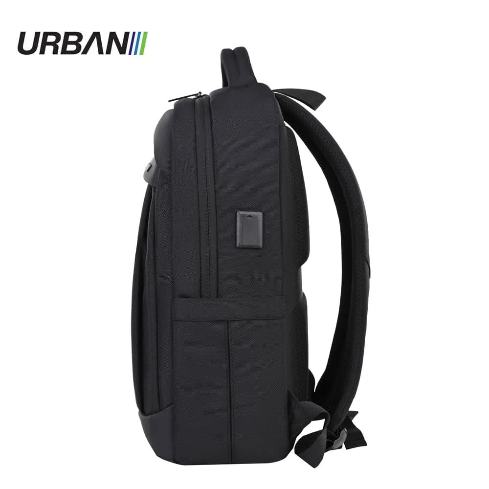 Ghiozdan compartiment laptop, URBAN BLACK, 44x31x13 cm - OFFISHOP — miniatură