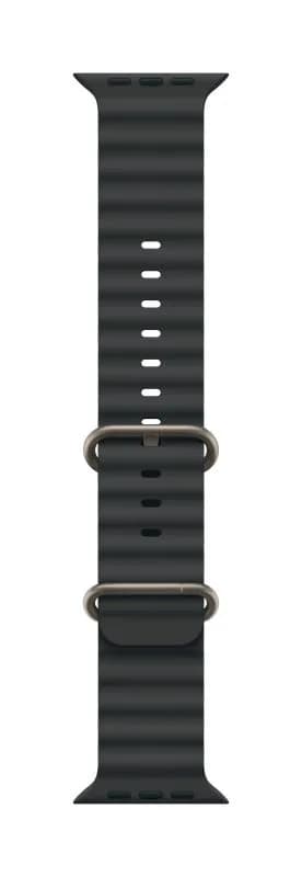 Curea pentru Apple Watch 49mm Black Ocean Band - Natural Titanium Finish