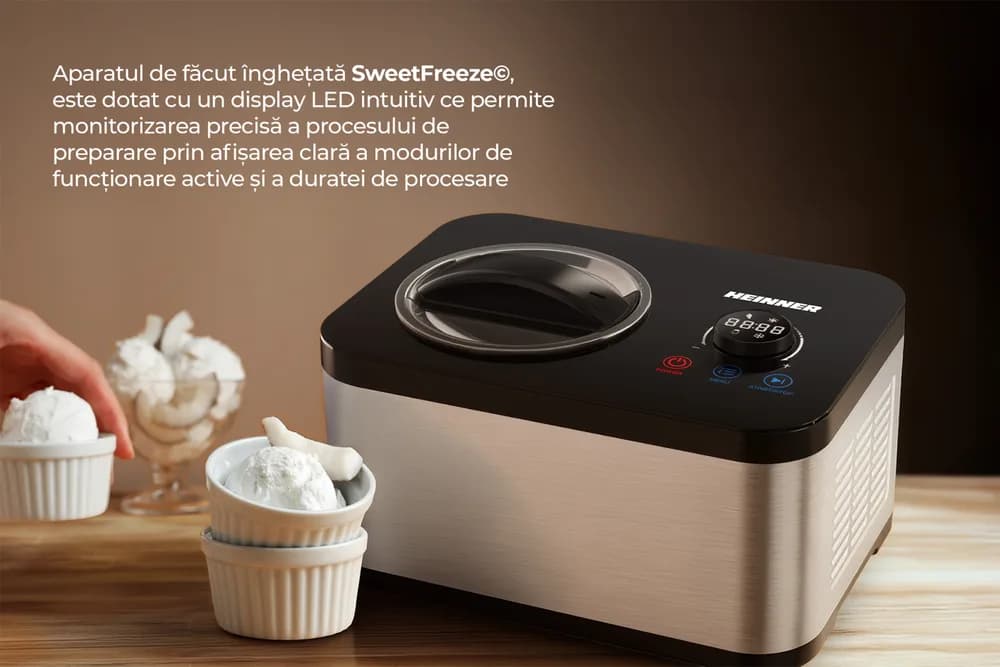 Aparat de făcut înghețată HEINNER SweetFreeze HICM-DW154SSBK — miniatură