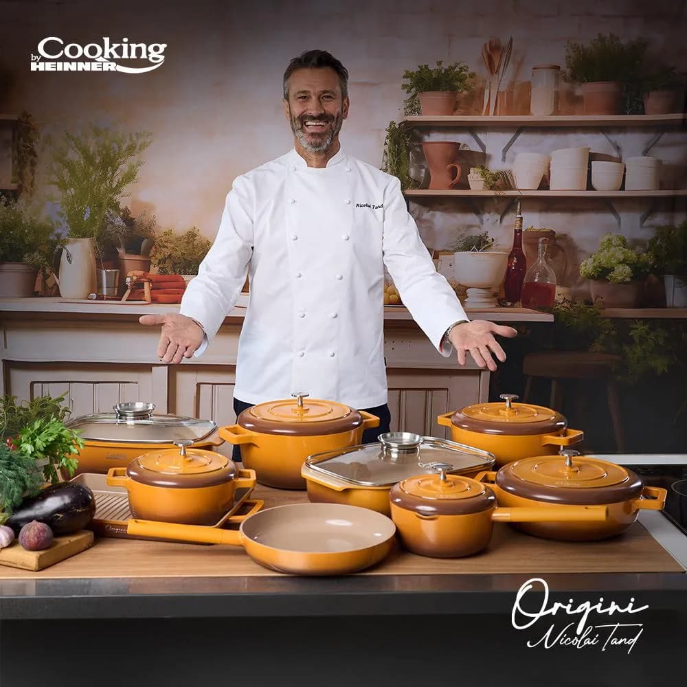 TAVA ROASTER DIN ALUMINIU TURNAT + CAPAC 39 X 22.5 X 11 CM, 5.3L, NICOLAI TAND, ORIGINI, COOKING BY HEINNER — miniatură