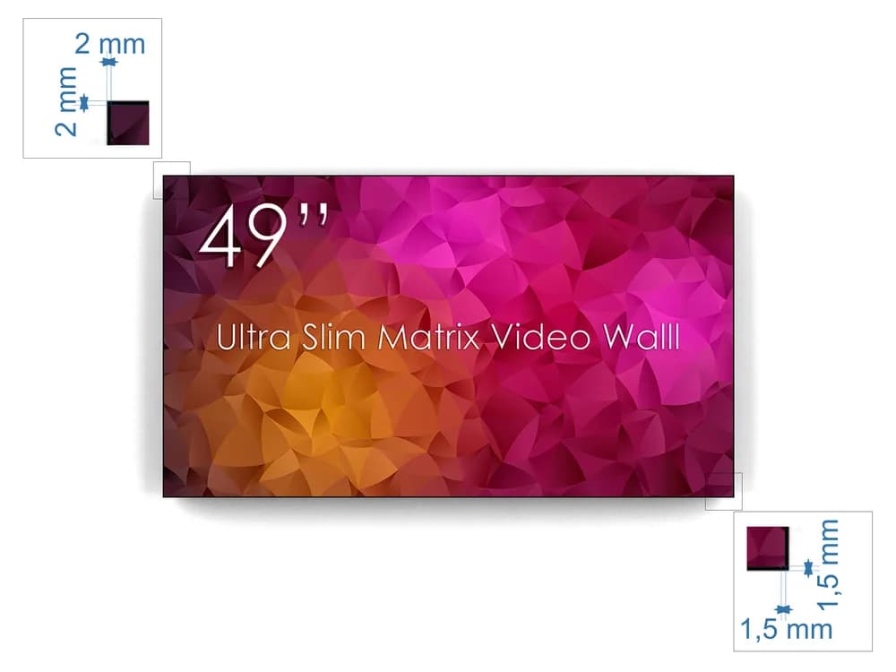 Display 49" SWEDX Ultra Matrix Videowall FULL HD, bezel 3.5mm