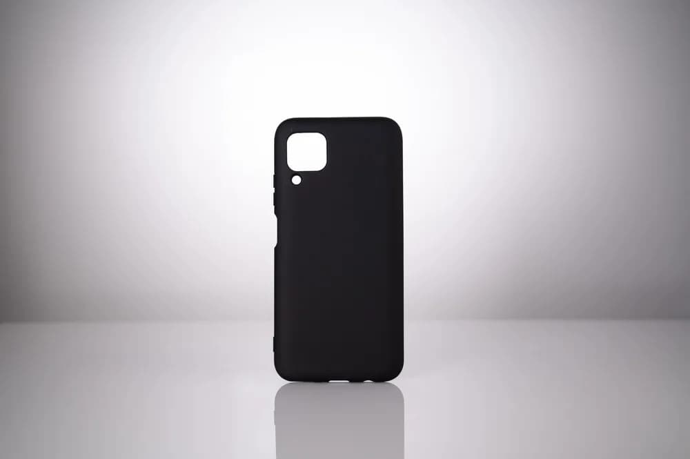 Husa Huawei telefon P 40 Lite, negru, tip back cover, material flexibil silicon + interior cu microfibra, "SPPC-HU-P-40L-SLK" — miniatură