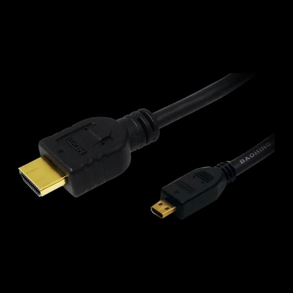 CABLU video LOGILINK, micro(D) HDMI (T) la HDMI (T) 1.4, 2m, conectori auriti, rezolutie maxima 4K (3840 x 2160) la 30 Hz, plastic, dublu ecranaj, negru, "CH0032"
