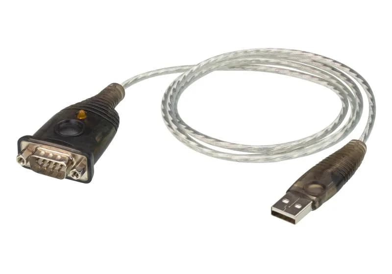 Adaptor Aten USB to RS-232 UC232A; Culoarea produsului: Din oţel inoxidabil, Transparente, Negru, Lungime cablu: 1 m, Conector 1: USB Tip-A. Cantitate per ambalaj: 1 buc., Lăţime de ambalaj: 42 mm, Adâncimea de ambalaj: 124 mm. Greutate: 36 g. Greutate netă ambalaj principal: 1,44 kg, Lățime cutie