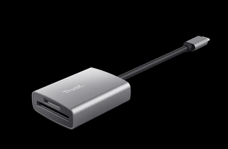 Hub USB Trust Dalyx Fast, USB-C, 2 porturi, Argintiu