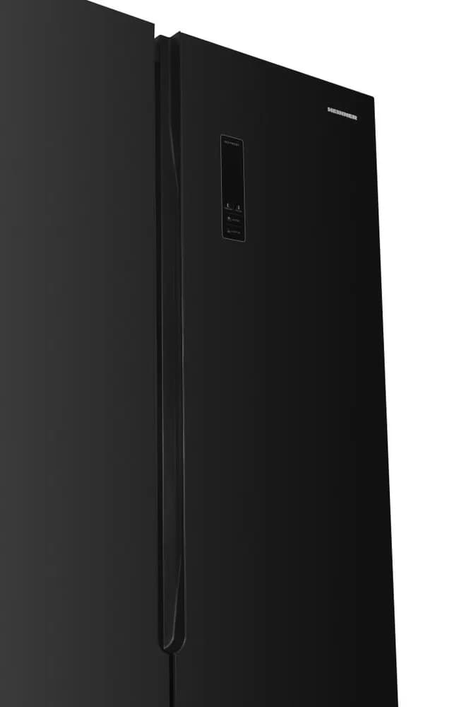 Side by Side HEINNER HSBS-HM532NFGBKE++, No Frost, 532 L, Clasa E, Sticla neagra — miniatură