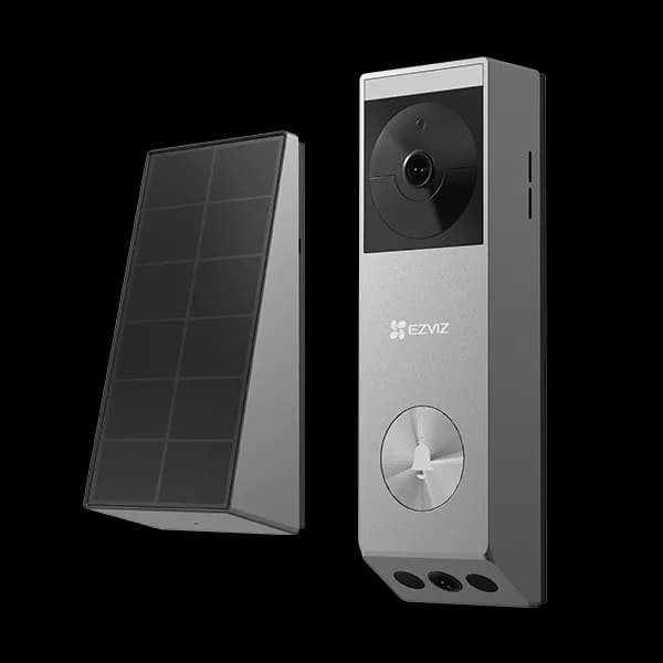 Sonerie video wireless EZVIZ EP3X PRO 1080p, sonerie alimentata cu baterii, comunicare bidirectionala si vedere nocturna, rezistent la intemperii IP65; Stocare interna 32 GB, Lentile duale 2K si 1080P