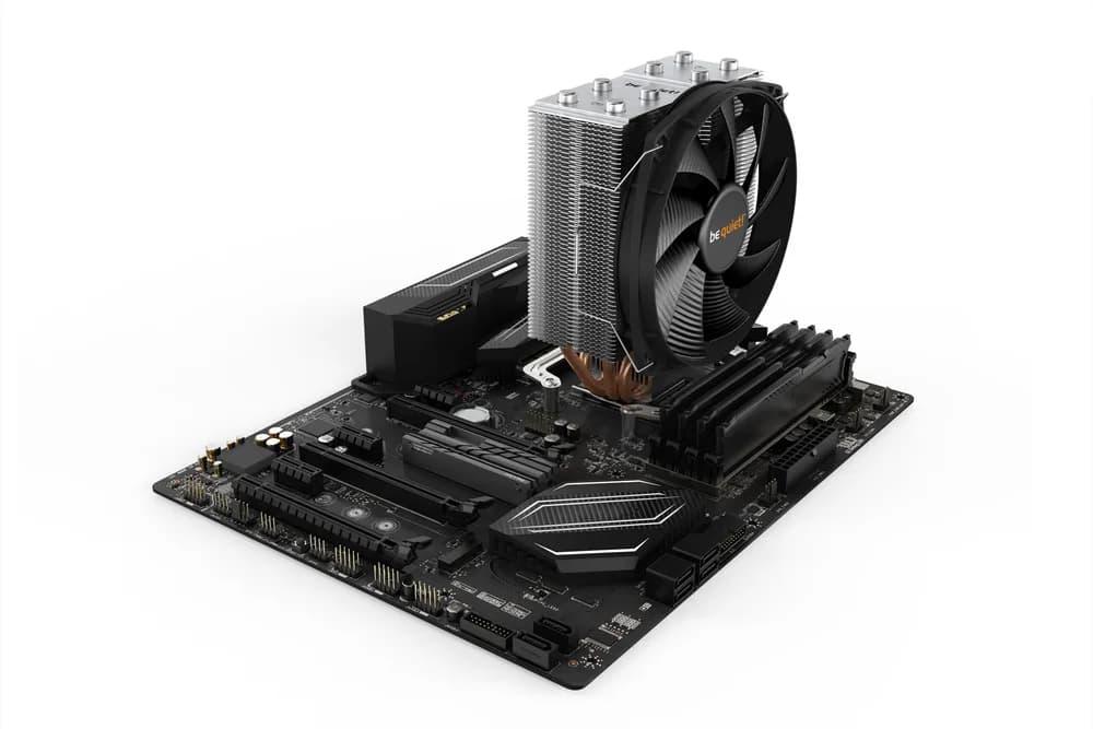 COOLER be quiet "Shadow Rock Slim 2",racire aer, Ø6 mm×4 pcs heatpipe, skt. Intel LGA 1700/1200/115x/2066/2011-v3 AMD AM5/AM4, fan 135mm, 1400 rpm,conectare 4-pin PWM,LED "BK032" — miniatură