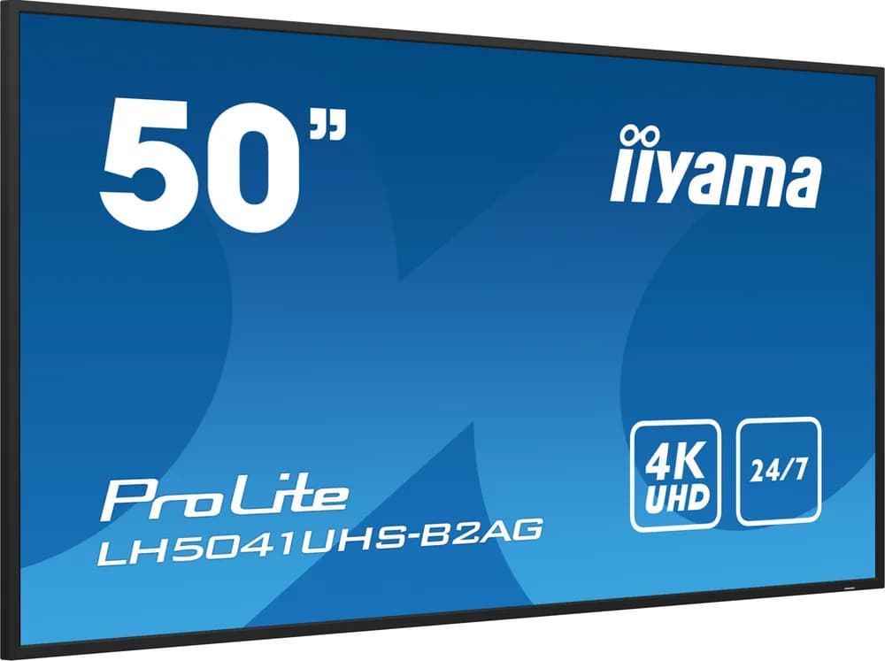 Display Profesional VA LED Iiyama 50" LH5041UHS-B2AG, UHD (3840 x 2160), VGA, HDMI (Negru) "LH5041UHS-B2AG" — miniatură