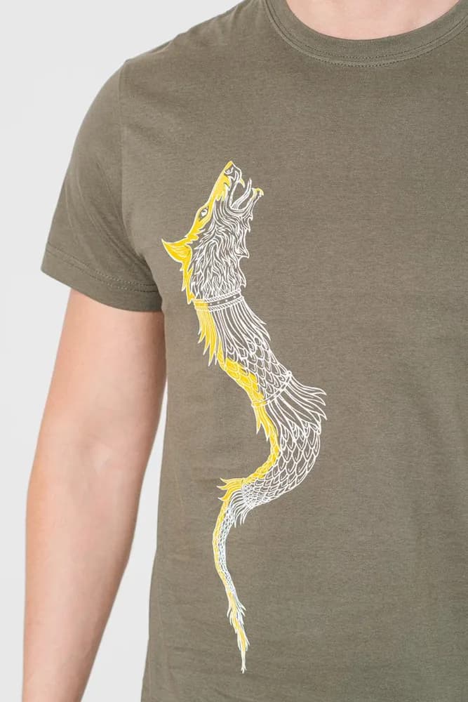 TRICOU CASUAL DRACON BARBATI GRAY-S — miniatură