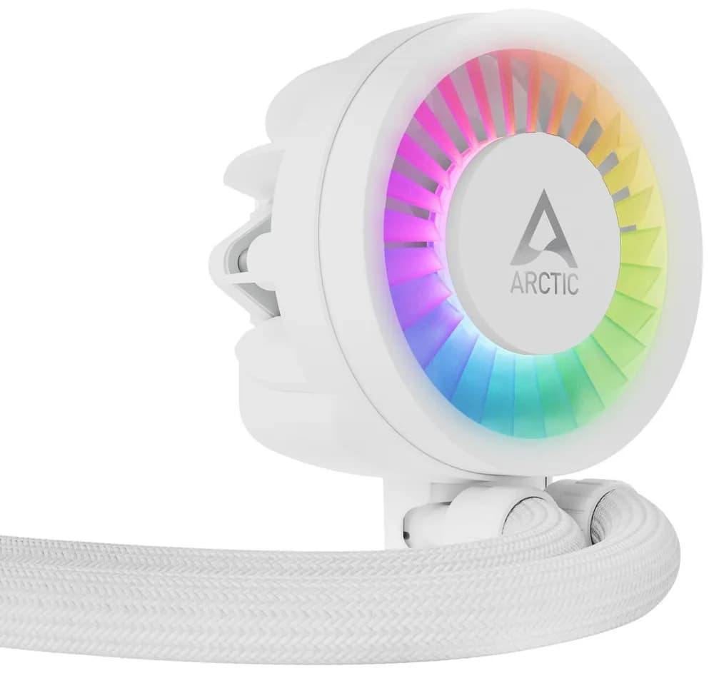 COOLER Arctic "Liquid Freezer III 280ARGB", racire lichid, skt. Intel LGA1700, AMD AM5/AM4,radiator aluminiu, pompa 2800rpm, fan 2x140mm,1900rpm,4-pin PWM,ARGB, alb "ACFRE00151A" — miniatură