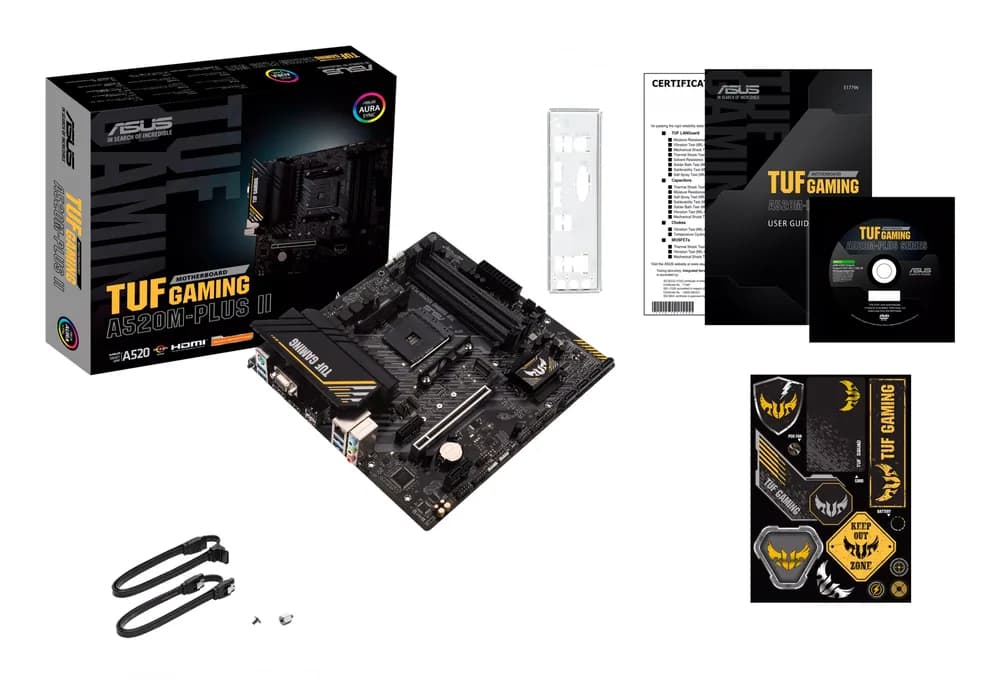 Placa de baza Asus TUF GAMING A520M-PLUS II, AM4, DDR4, mATX, Negru "TUF GAMING A520M-PLUS II" — miniatură