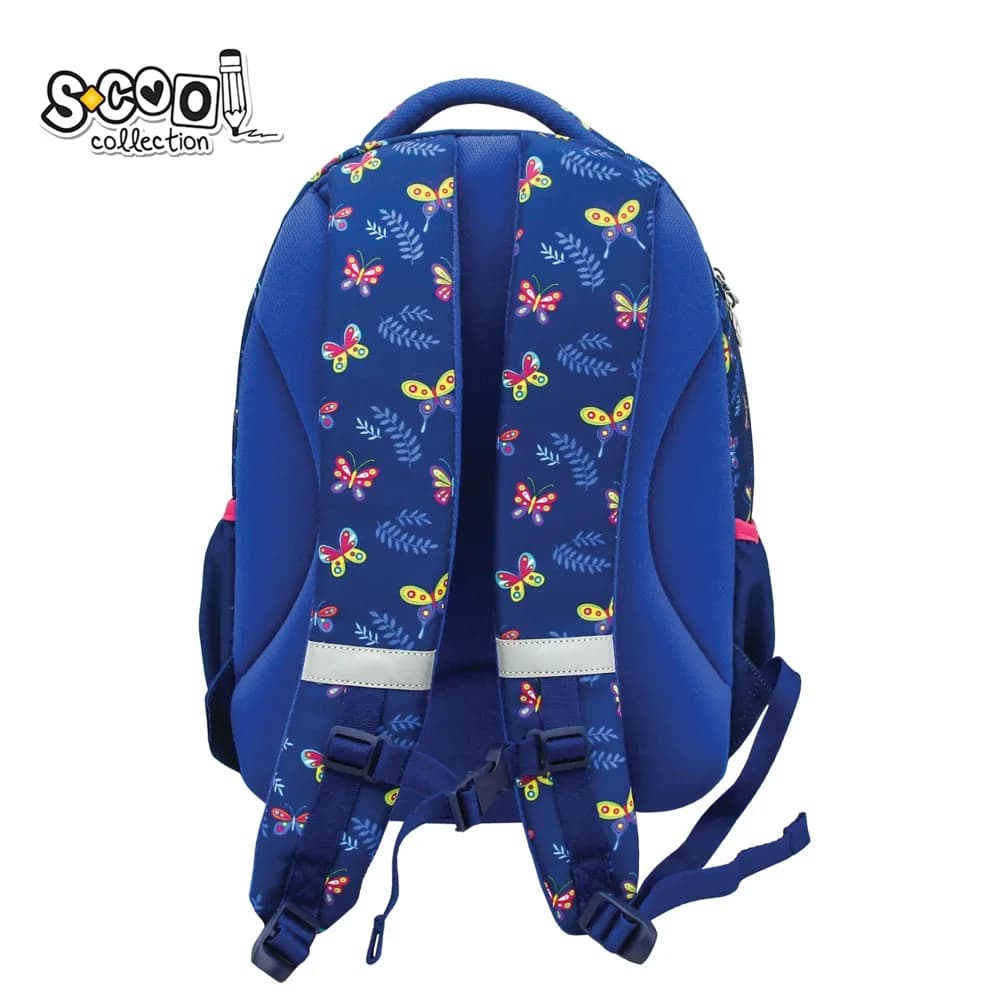 Ghiozdan ergonomic, compartiment laptop, 42x31x16 cm, BUTTERFLY - S-COOL — miniatură