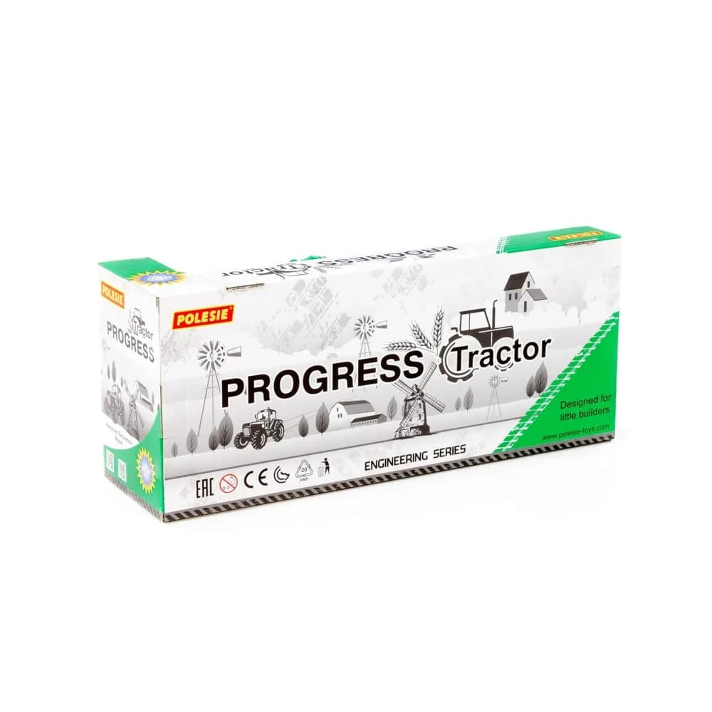Tractor cu remorca lemne - Progresso, 40x11.5x17 cm, Polesie — miniatură