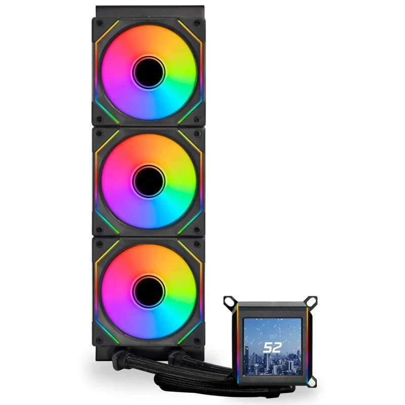 Cooler Procesor Lian Li GALAHAD II LCD SL-INF, Lichid, 36 cm, 3 ventilatoare, aRGB — miniatură
