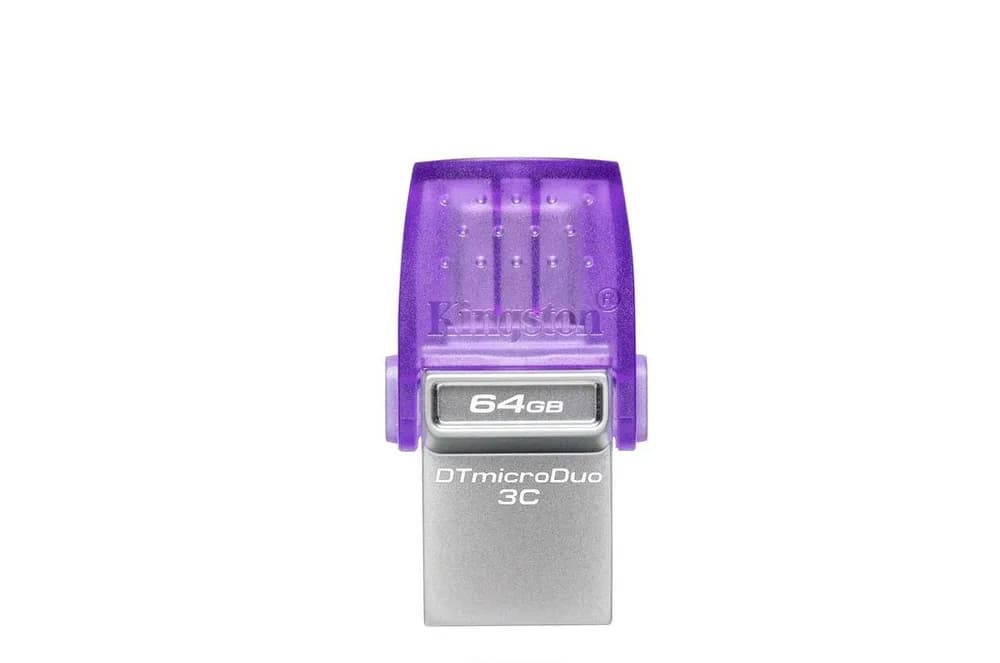 Memorie USB Kingston microDuo 3C 64 GB, USB 3.0, Purpuriu — miniatură