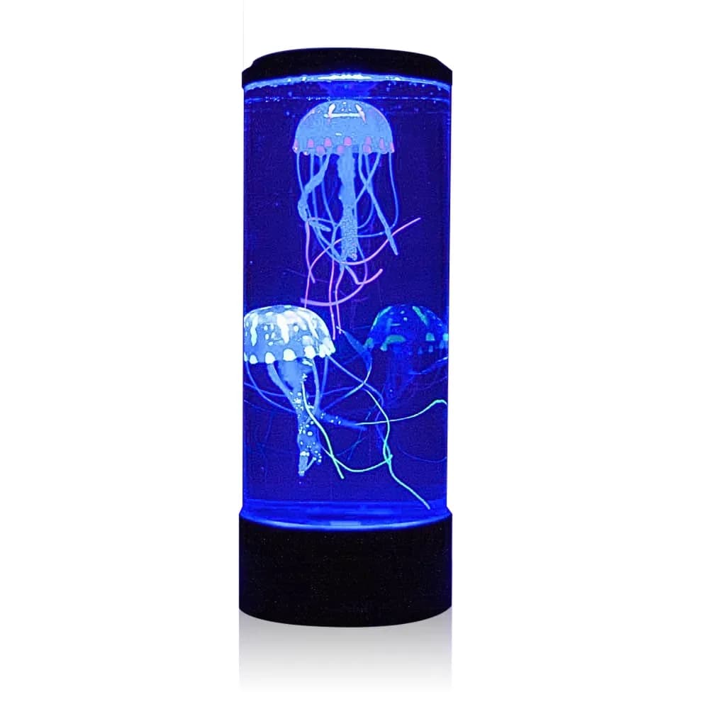 Acvariu cu meduze, rotund, negru (alimentare USB) — miniatură