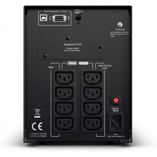 UPS CYBER POWER Online dubla conversie cu Sinusoida Pura, tower, 1500VA 1350W 2x IEC C13 2x Schuko, "OLS1500EA-DE" — miniatură