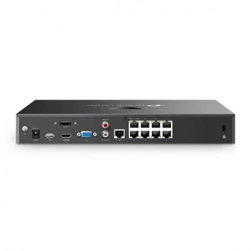 NVR PoE + HHD 2TB TP-Link VIGI 8 canale 2008H-8MP-2TB ; 93W, 8 MP,2 SATA Interface, max 16TB(neinclus), 1x 2TB inclus, H.265+; ONVIF, detecție mișcare, linie, intruziune, persoane, vehicule etc. — miniatură
